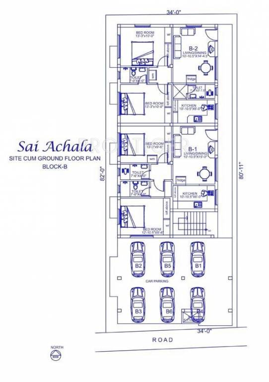 Palace Homes Sai Achala Block B Ground Cluster Plan
