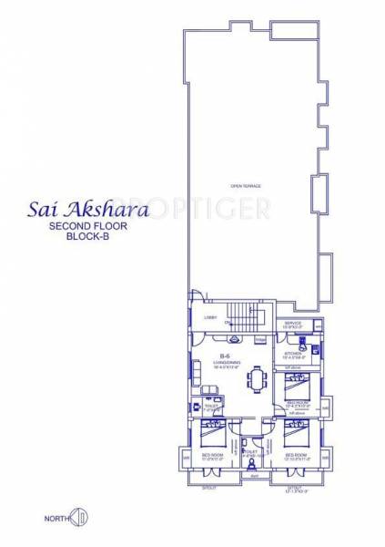 Palace Homes Sai Akshara Block B second Floor Cluster Plan