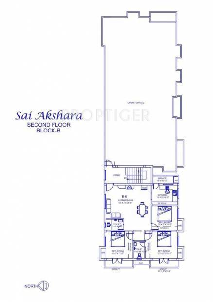 Palace Homes Sai Akshara Block B second Floor Cluster Plan