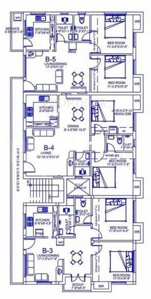 Palace Homes Sai Kishore Block B,First  Floor Cluster Plan