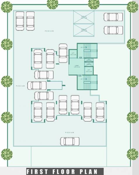 Apartment Cluster Plan for 1st Floor apartments Apartment Cluster Plan for 1st Floor