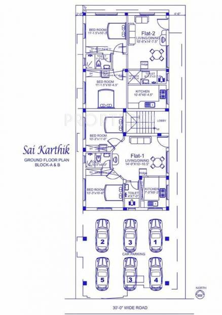 Palace Homes Sai Karthik Block AB Ground Cluster Plan