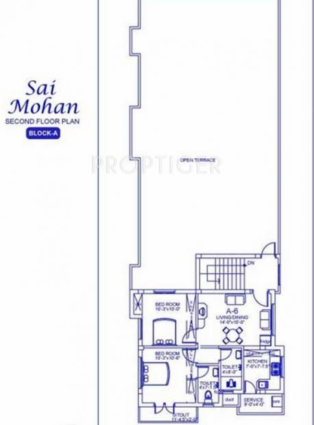 Palace Homes Sai Mohan Block A,Second Floor Cluster Plan