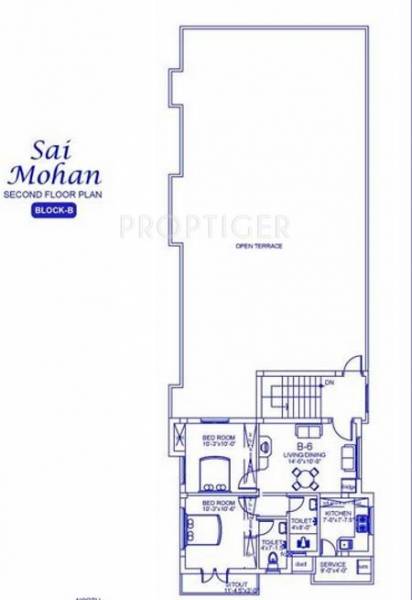 Palace Homes Sai Mohan Block B,Second Floor Cluster Plan