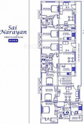 Palace Homes Sai Narayan Block B,First  Floor Cluster Plan