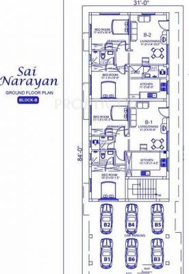 Palace Homes Sai Narayan Block B,Ground Floor Cluster Plan