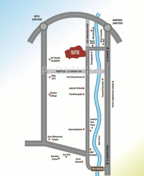 Trinetra Developers Shiva Sai Nagar Location Plan