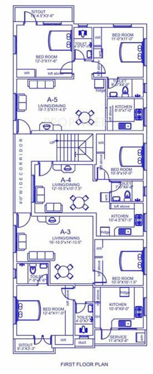 Palace Homes Sai Vikrama Block A First Cluster Plan