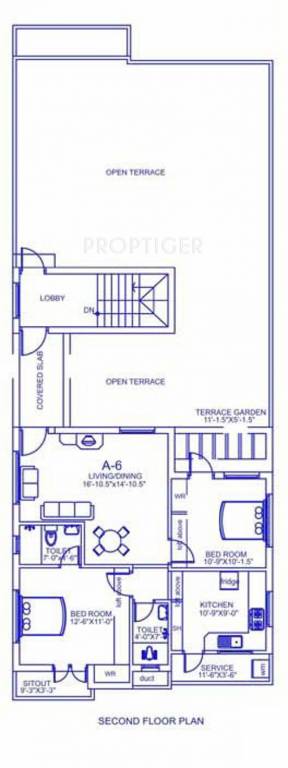 Palace Homes Sai Vikrama Block A Second Cluster Plan