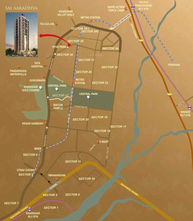  sai aaradhya Images for Location Plan of Paradise Sai Aaradhya