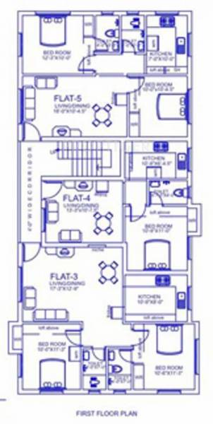 Palace Homes Sai Balagopal view First Floor Cluster Plan