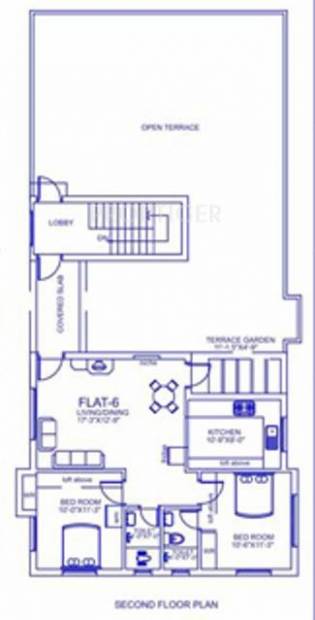 Palace Homes Sai Balagopal View Second Floor Cluster Plan