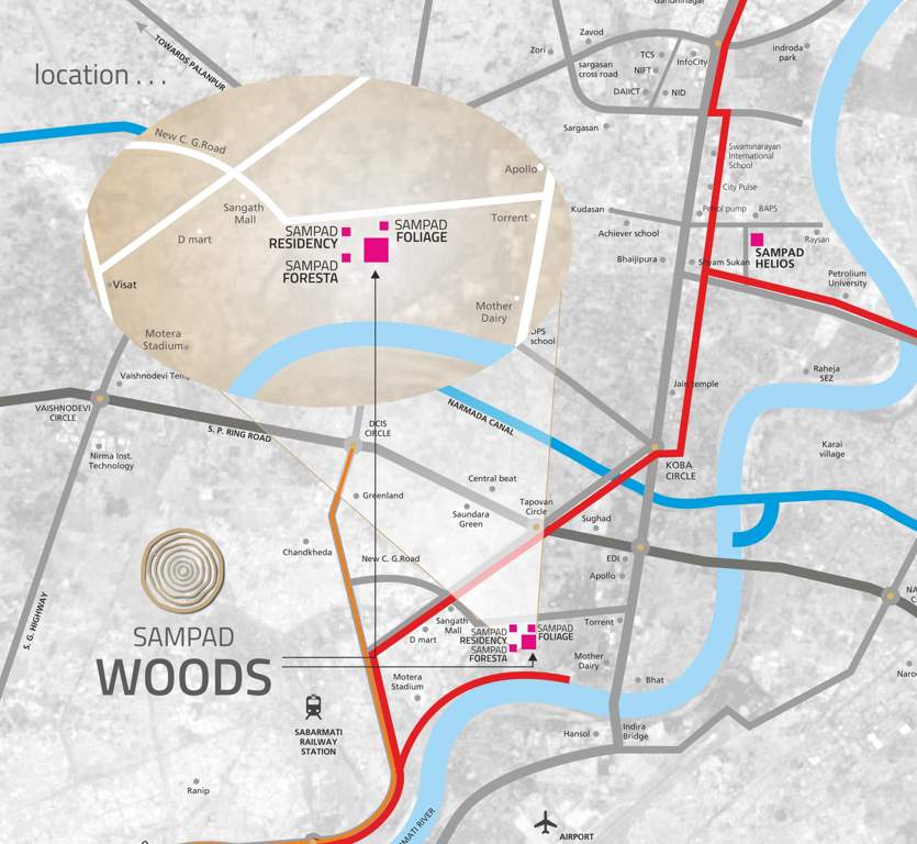  woods Images for Location Plan of Sampad Woods