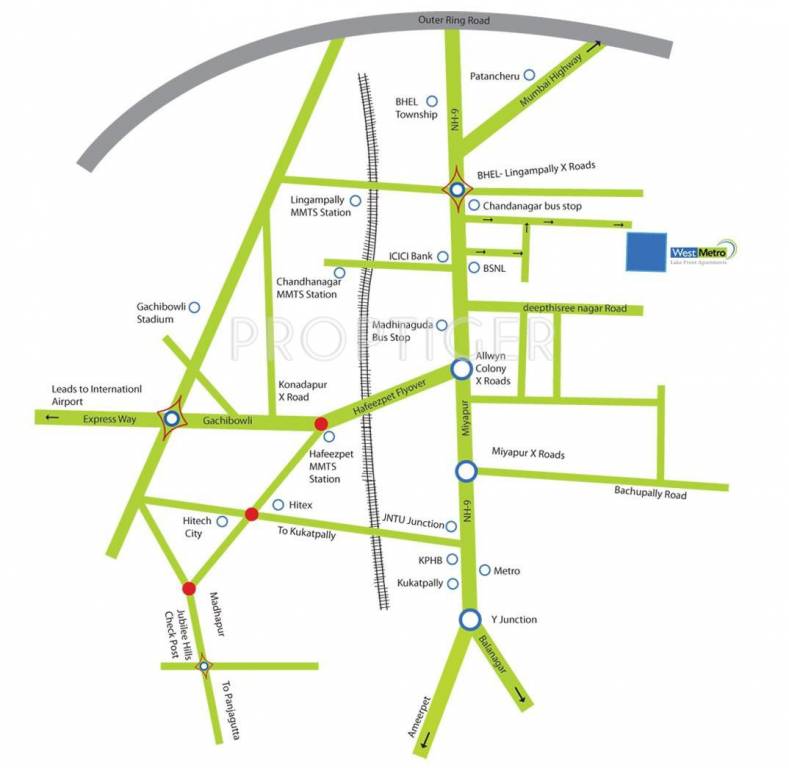 Shriya Infrastructure West Metro Lake Front Location Plan
