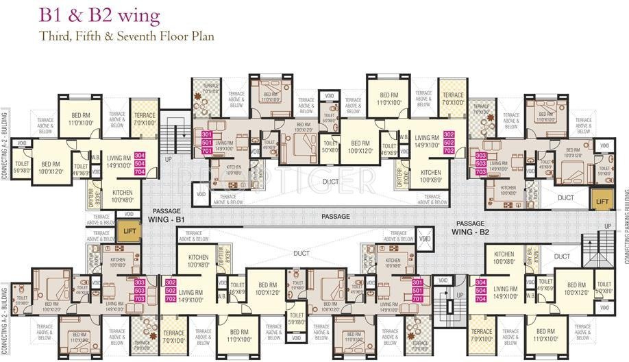  dwarka sai Wing B1 Cluster Plan