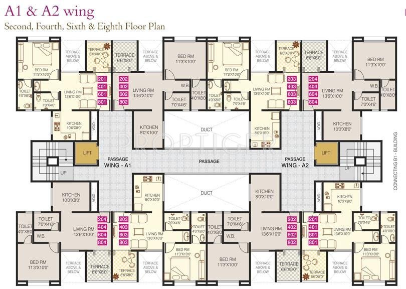  dwarka sai Wing D1 Cluster Plan