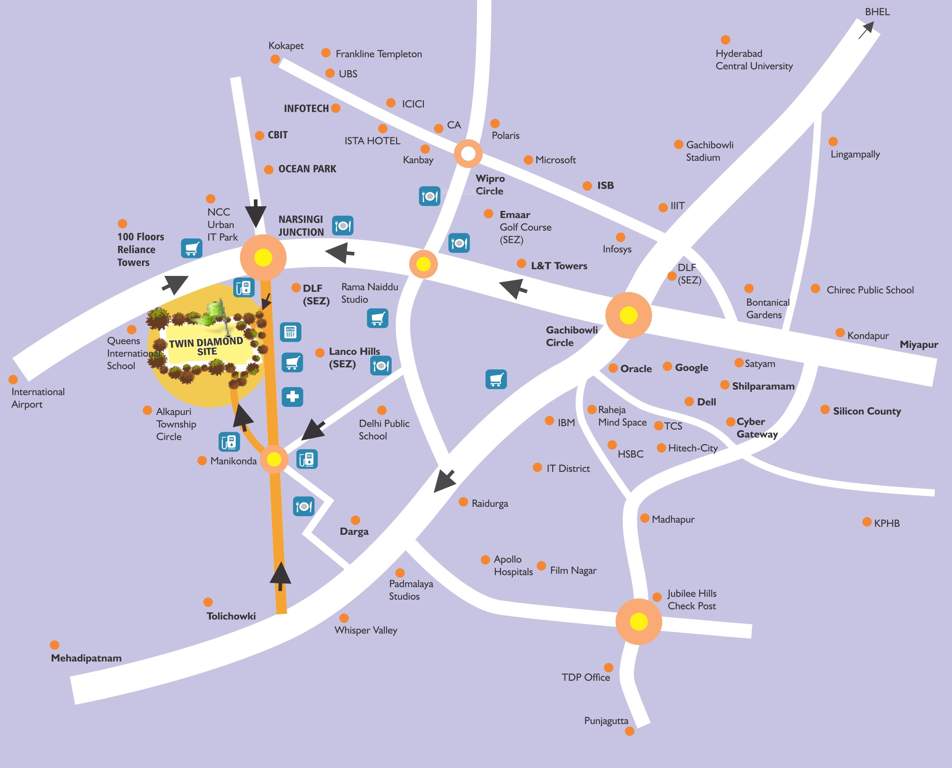  twin diamonds Images for Location Plan of LandIndia Twin Diamonds