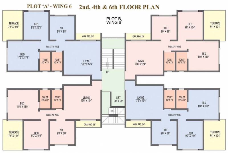  royal-castle Wing 1 Cluster Plan
