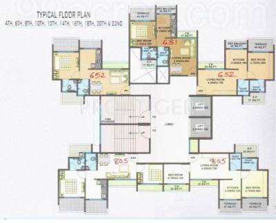  willow Single Tower Cluster Plan