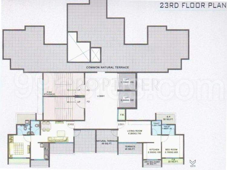  willow Single Tower Cluster Plan
