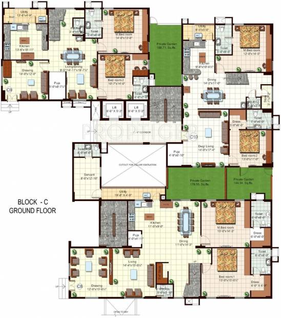  the-fountainhead Block B Cluster Plan