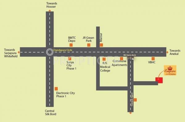 MS Ventures Empire Estates Plots Location Plan