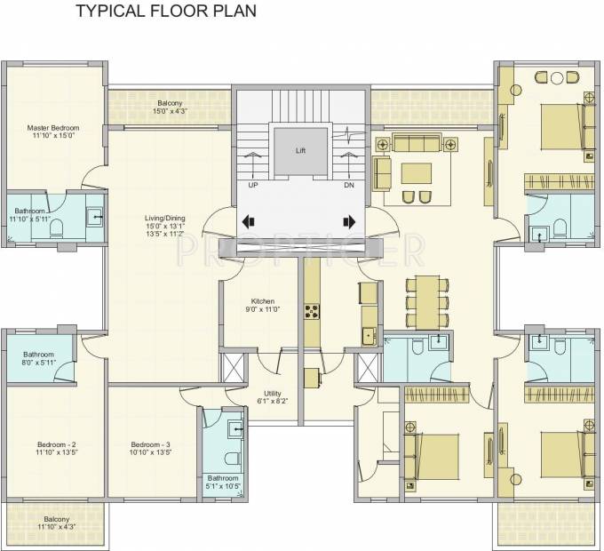 Images for Cluster Plan of Peninsula Ashok Beleza Apartments