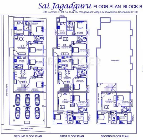 Palace Homes Sai Jagadguru Cluster Plan Block B