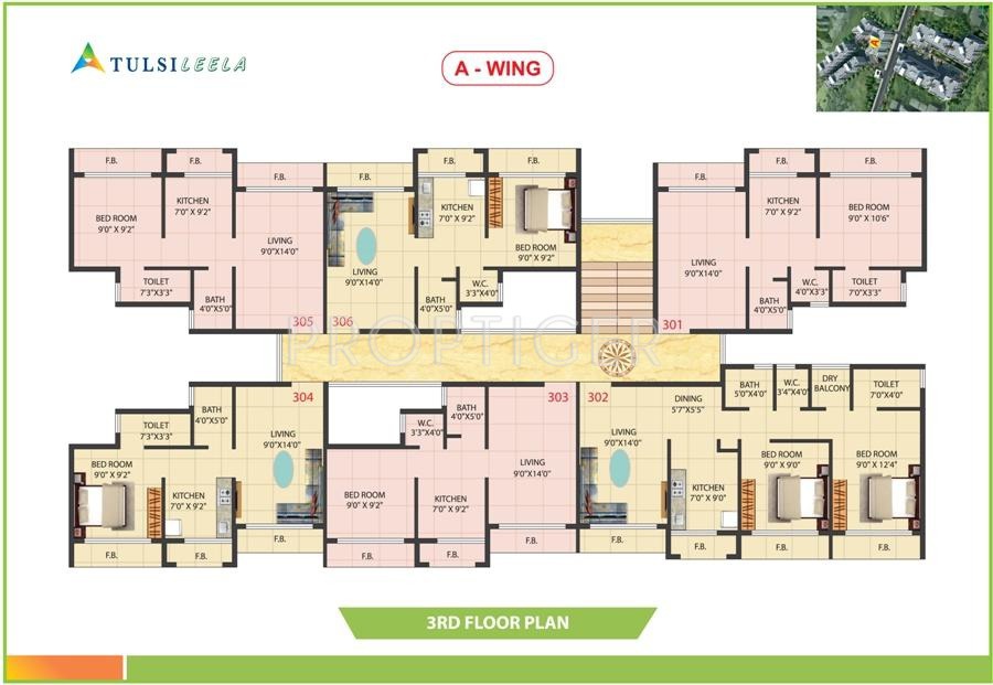  leela Wing A Cluster Plan