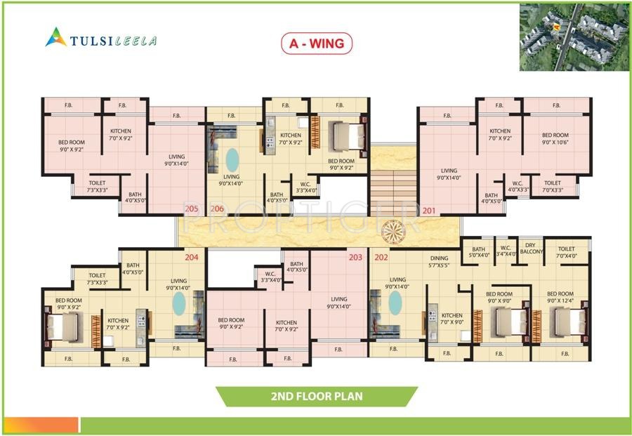  leela Wing B Cluster Plan