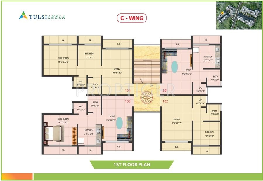  leela Wing B Cluster Plan