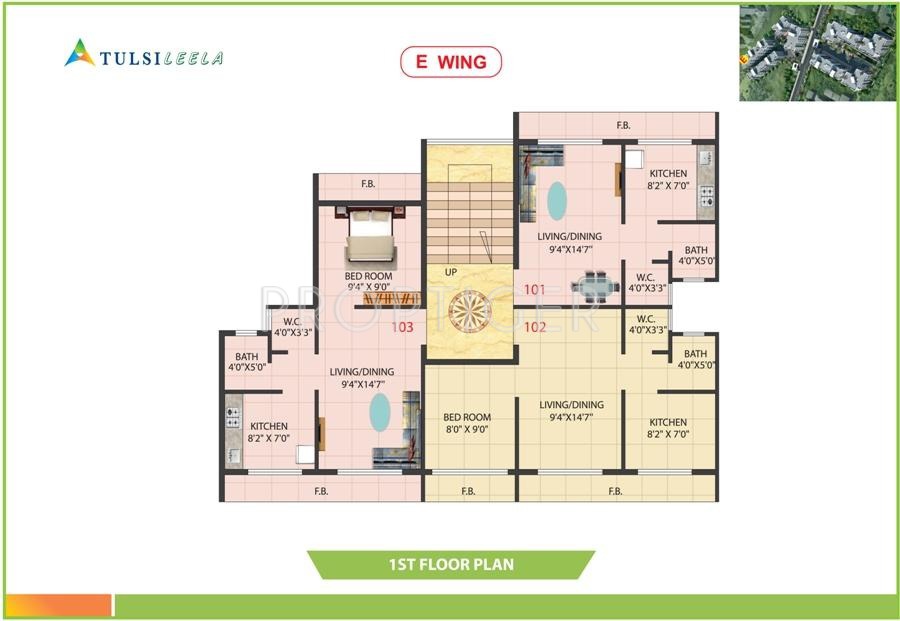  leela Wing C Cluster Plan