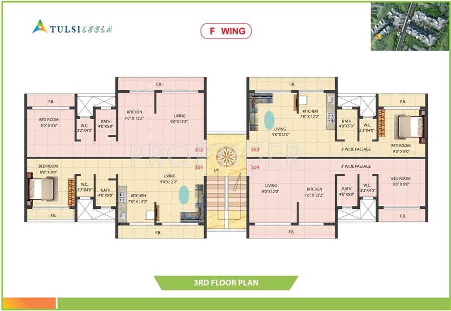  leela Wing E Cluster Plan