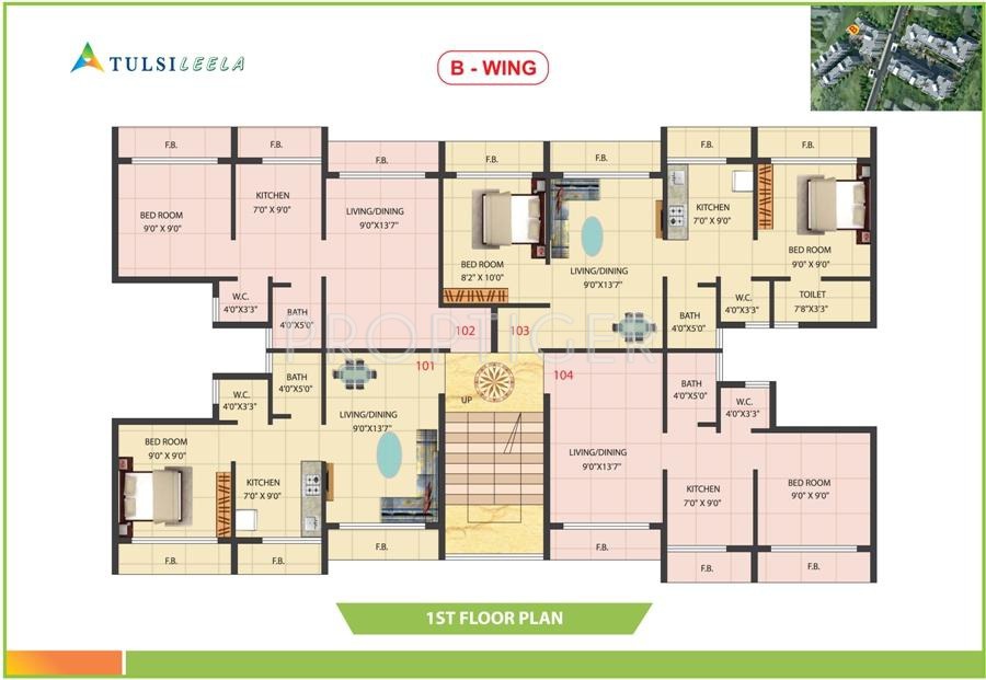  leela Wing F Cluster Plan