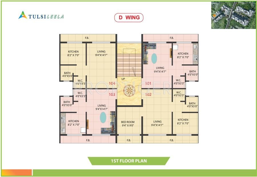  leela Wing F Cluster Plan