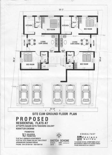 VJ Builders and Promoter Neelam Cluster Plan Ground floor