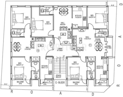 Sai Shrishti Homes Dwarakamaye Cluster Plan Block-C 1st floor
