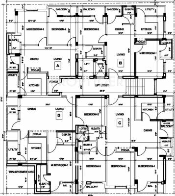 Build Tech Constructions Malar Sunflowers Typical  Cluster Plan