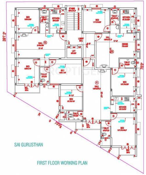 Sai Shrishti Homes Gurusthan Cluster Plan 1st floor