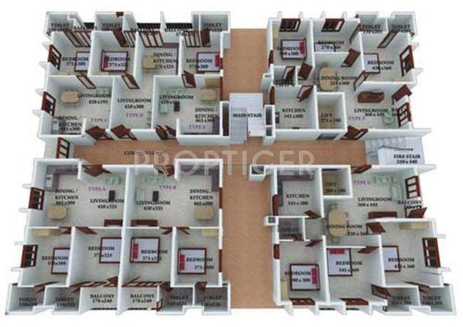 Images for Cluster Plan of K P Varkey and V S Builders Golden Metro