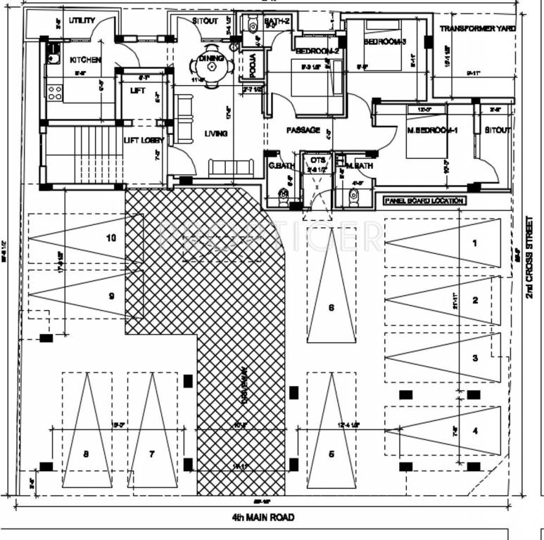 Build Tech Constructions Malars Hibiscus Ground Floor Cluster Plan