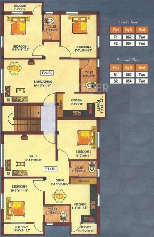 anjaneyaa housing deluxe apartments Deluxe Apartments Cluster Plan for Typical Floor