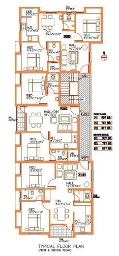 Anjaneyaa Housing Deluxe Apartments Chrompet Cluster Plan