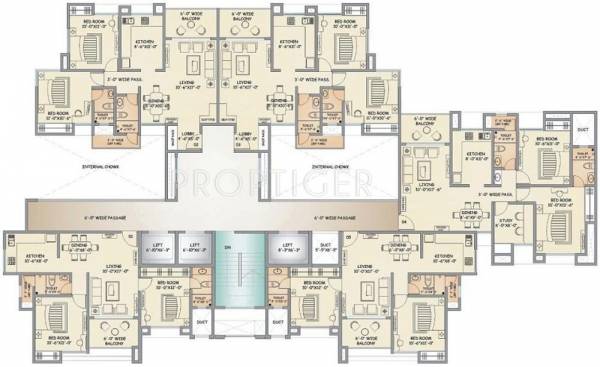 Gala Lifestyle Developers Pride Presidency Luxuria Cluster Plan Wing B