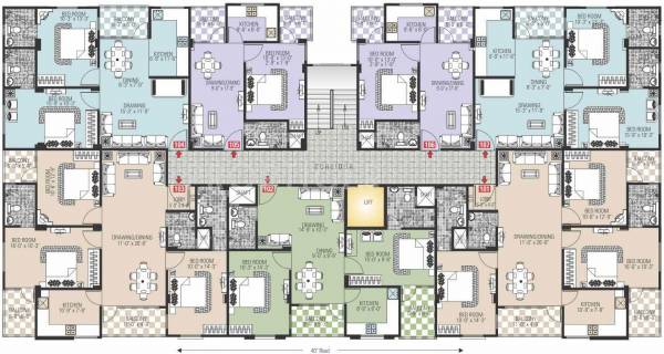  arihant-palm Single Tower Cluster Plan