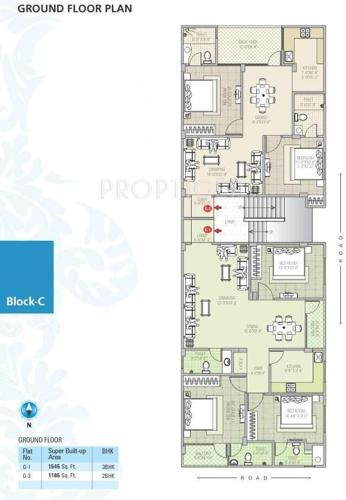 Cluster Plan of Block C Ground Floor Kotecha Group Classic Residency Cluster Plan of Block C Ground Floor