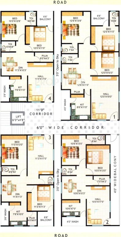 Hari Hara Construction Heights And SRI Nilayam Sri Nilayam Typical Floor Plan