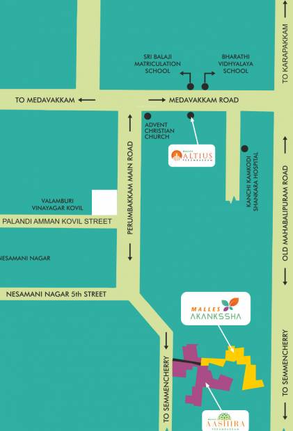 Images for Location Plan of Malles Akankssha Apartment