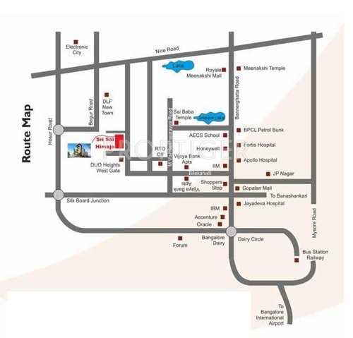 Karunya Shelters Sri Sai Himaja Location Plan