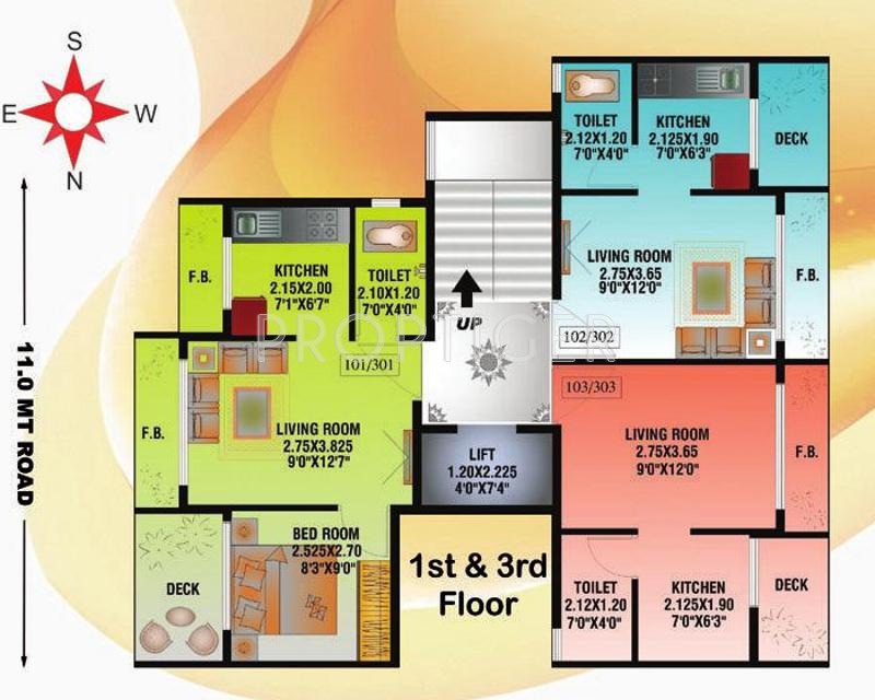  vista Single Tower Cluster Plan